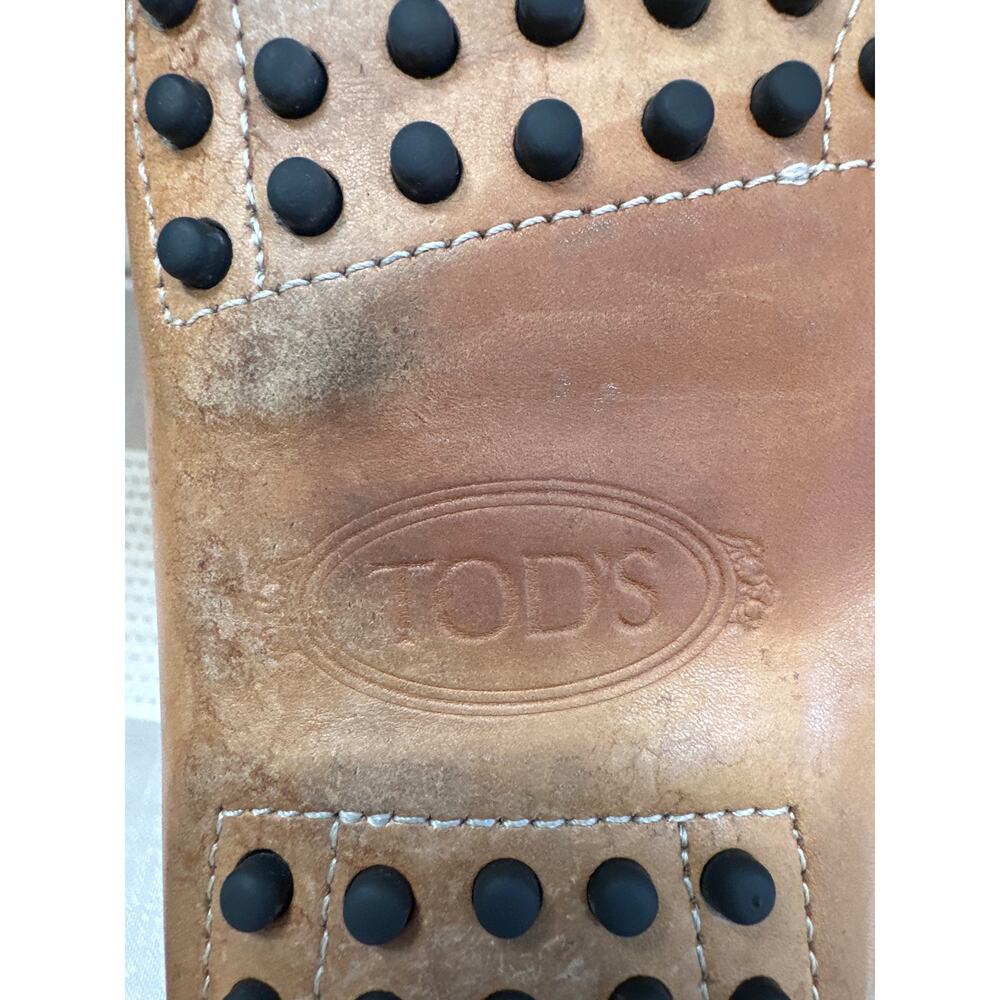 Tod's Gommino Brown Leather Driving Moccasins Loafers Tan Size 39/ 7.5-8 - Picture 9 of 9